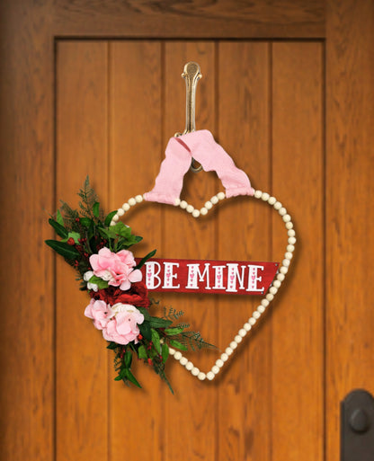 Beaded Heart Wreath