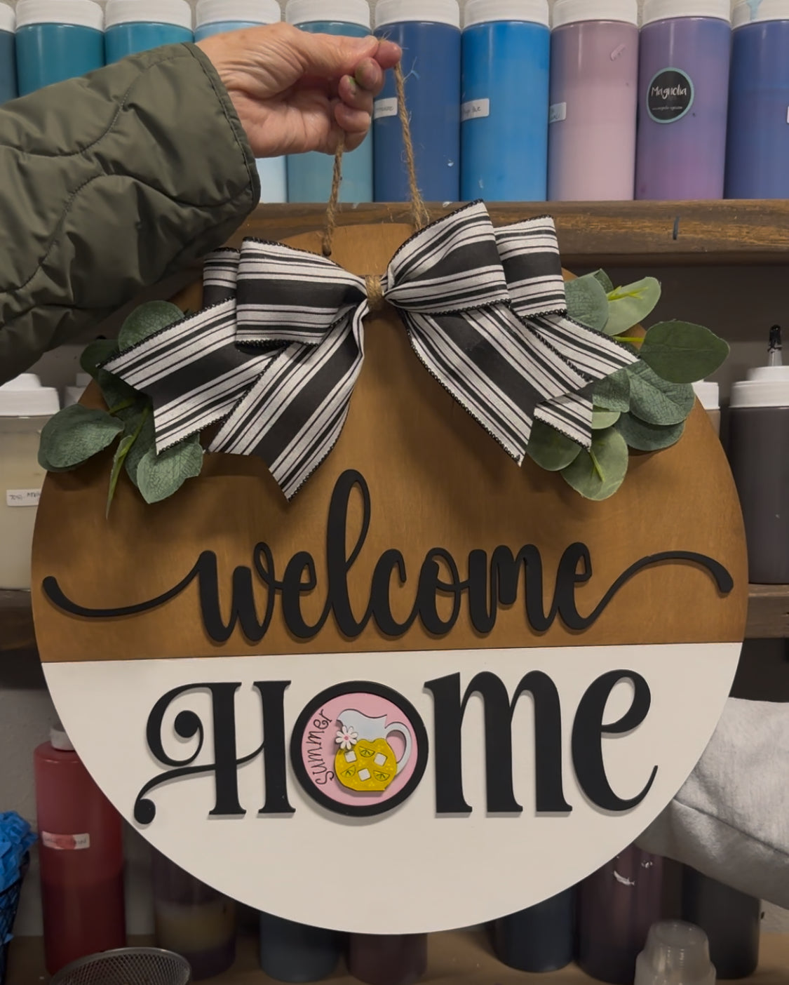 Interchangeable Welcome Home Doorhanger