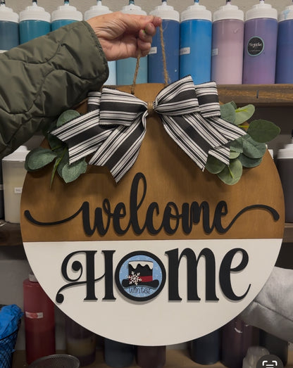 Interchangeable Welcome Home Doorhanger