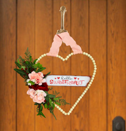 Beaded Heart Wreath