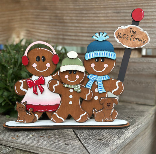 Gingerbread Family- Personalized