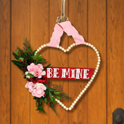 Beaded Heart Wreath