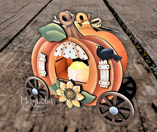 Pumpkin Carriage Candle Holder