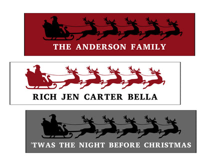 Personalized Santa Sleigh Plank